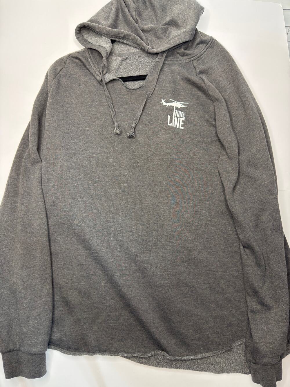 Nine Line Apparel Mens 2XL Gray Pullover Hoodie Patriotic Graphic Sweatshirt